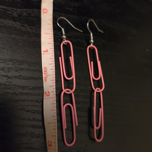 NEW Cute Paper Clip Dangle Drop Office Work Art Class Teacher Secretary School - Picture 4 of 5